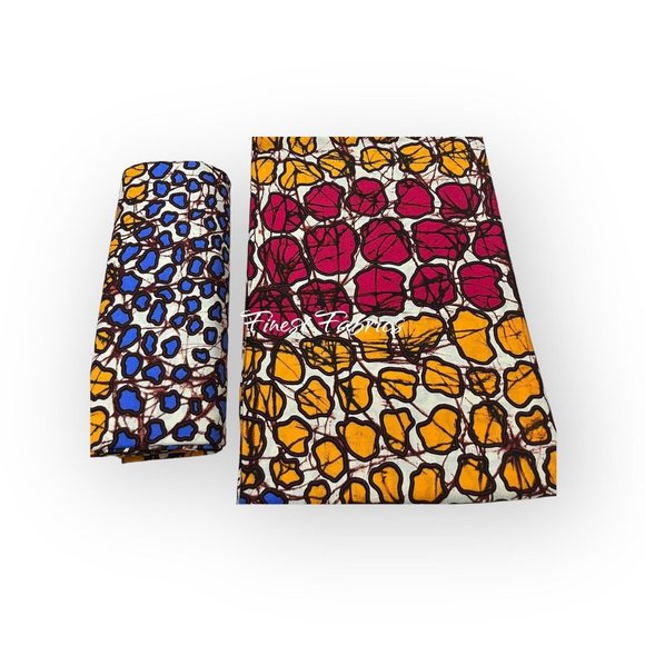 Ankara Fabric African Print Fabric Ankara Fabric By The Yard 100% Cotton Fabric - Picture 1 of 4